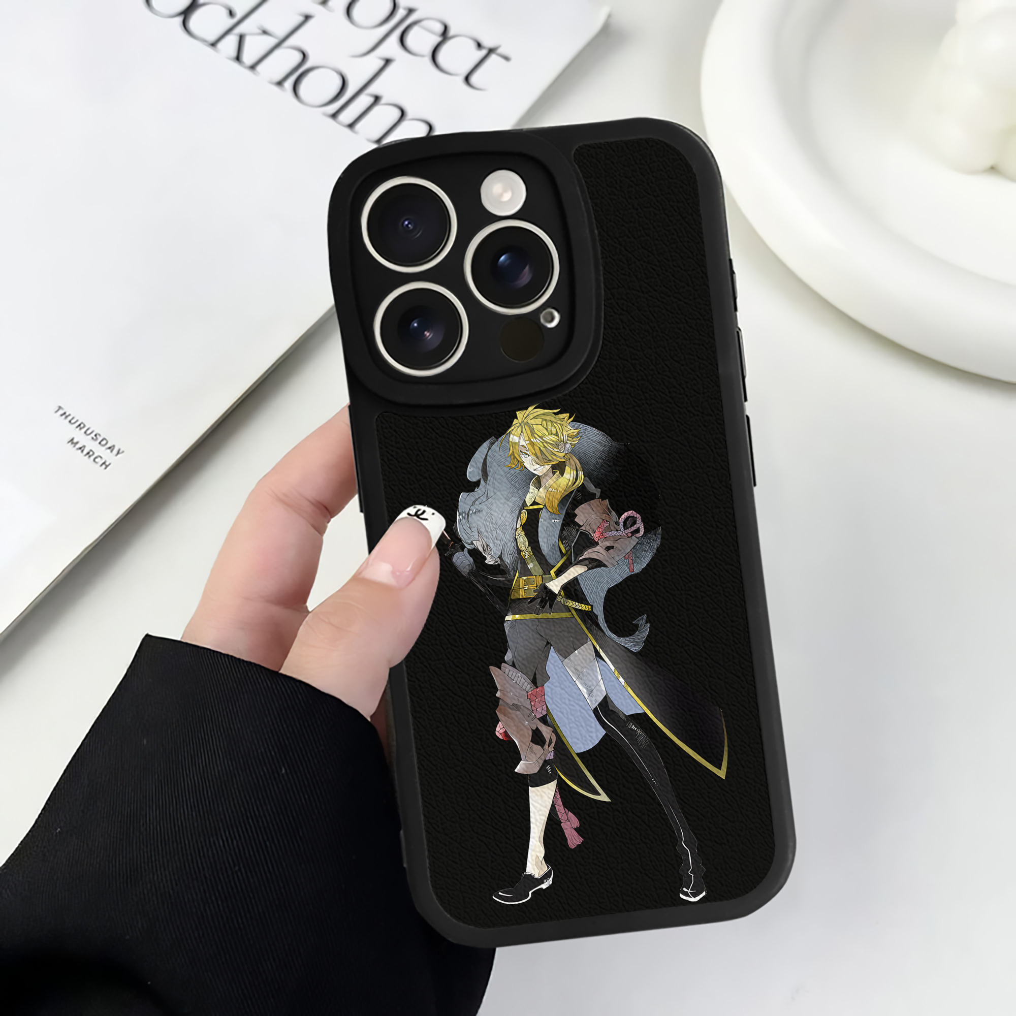（画像用） 刀剣乱舞 Touken Ranbu 【iPhone 16シリーズ対応】シリコンスマホケース（レザー調） 材質：シリコン